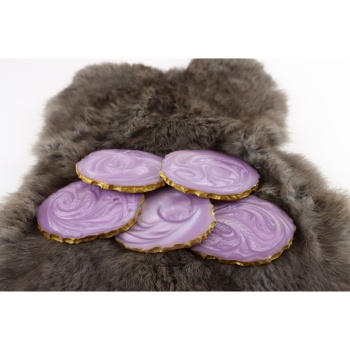 Epoxy onderzetters paars