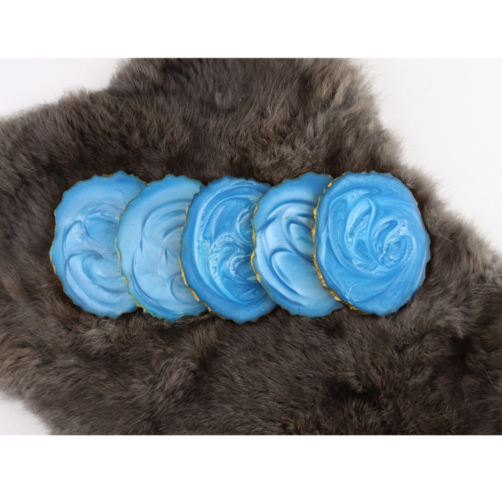 Epoxy onderzetters blauw