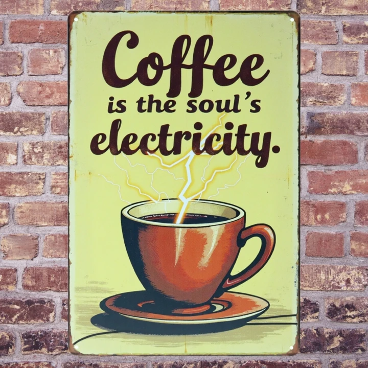 30551 Coffee electricity met achtergrond