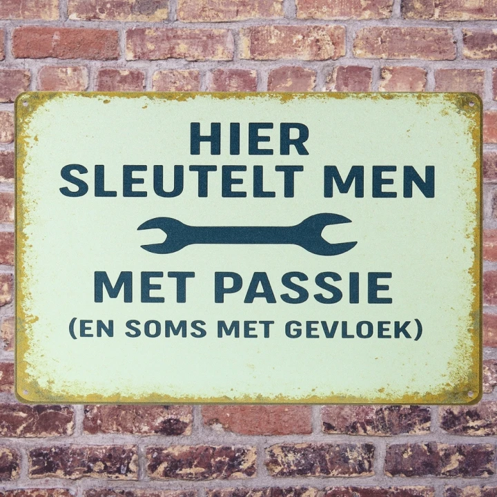 30876 Hier sleutelt men met achtegrond