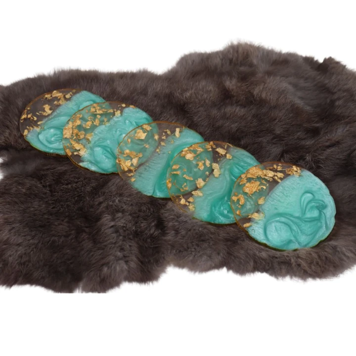 23320-epoxy-onderzetters-rond-groen-goud Epoxy Onderzetters Rond Groen Goud