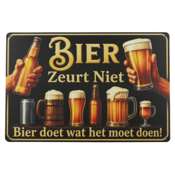 Bier Zeurt Niet Metalen Bord