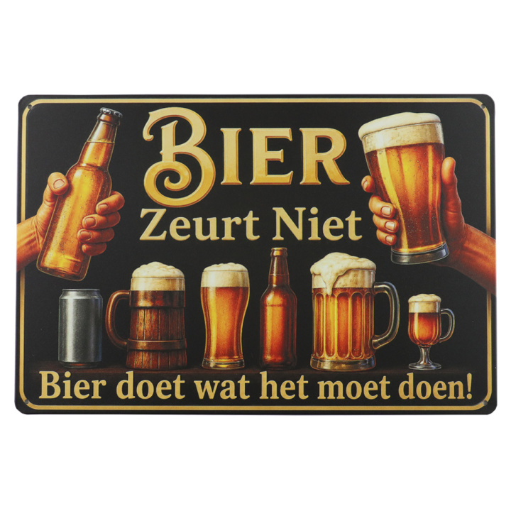 30448 Bier zeur niet Bier Zeurt Niet Metalen Bord