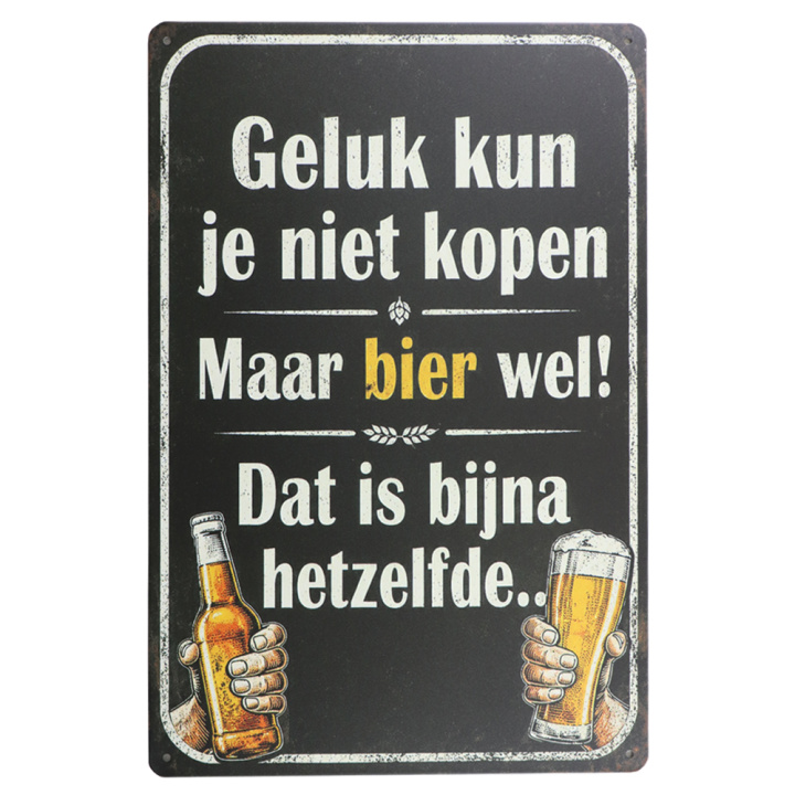 30449 Geluk kun je niet kopen Geluk kun je niet kopen Metalen borden