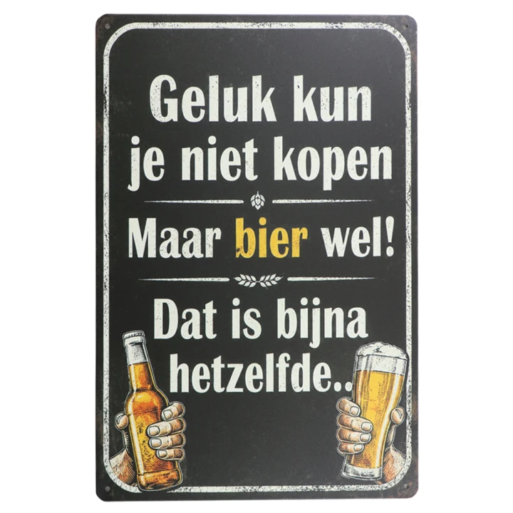 30449 Geluk kun je niet kopen Geluk kun je niet kopen Metalen borden