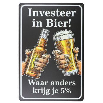 Investeer In Bier Metalen Bord
