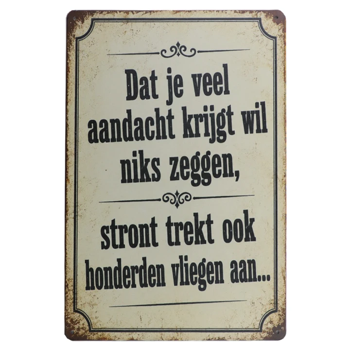 31481 Stront vlieg Stront vlieg Metalen borden
